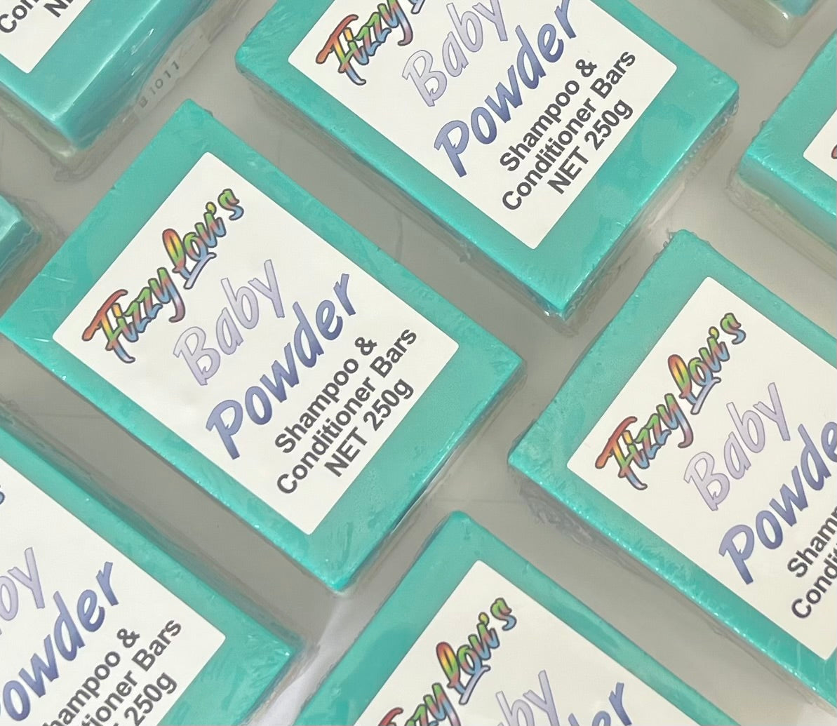 Baby Powder Shampoo & Conditioner Bars Fizzy Lou’s