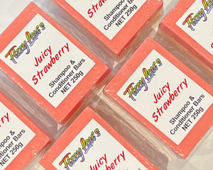 Juicy Strawberry Shampoo & Conditioner Bars